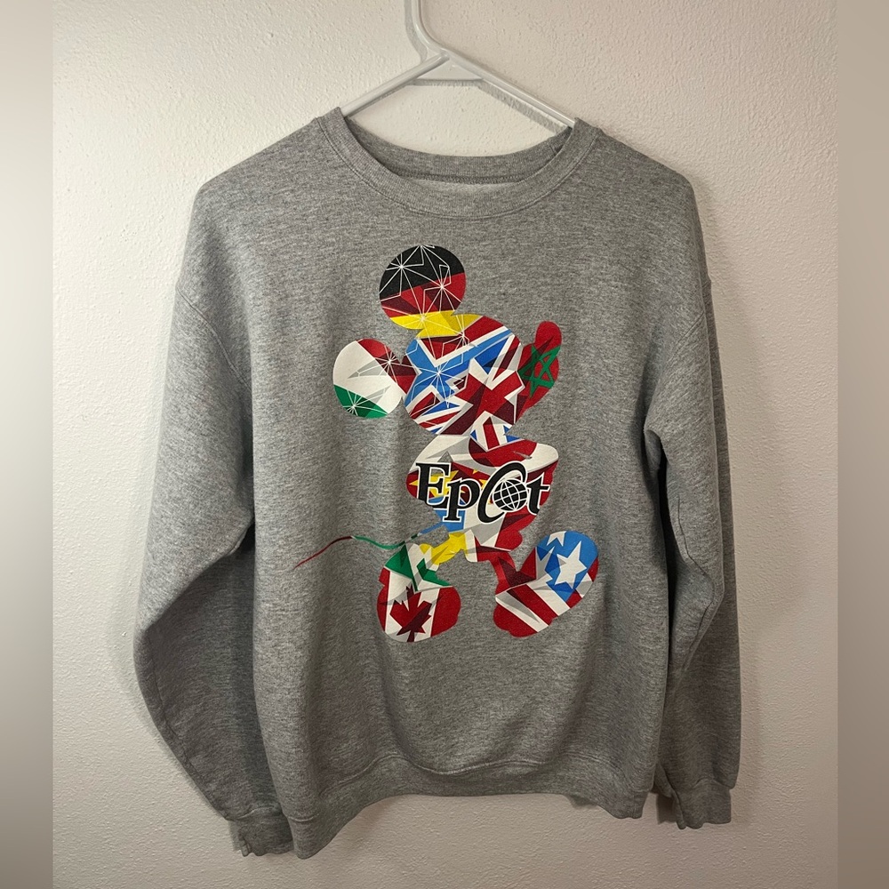 DISNEY PARKS Walt Disney World EPCOT Crewneck Sweatshirt Size Small